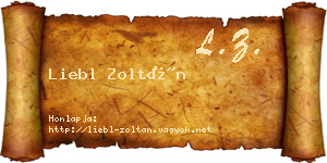 Liebl Zoltán névjegykártya